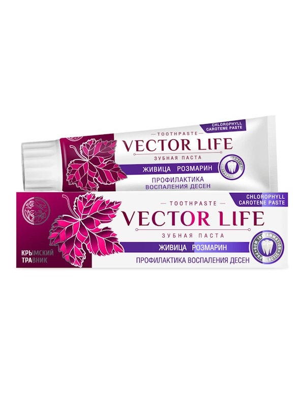 Зубная паста с живицей и розмарином «Vector Life» - Профилактика воспаления десен